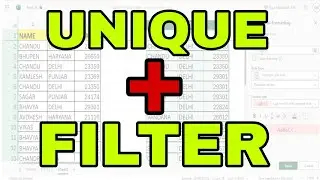Unique Function With Filter In Excel