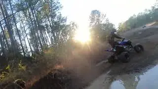 sport riding in the sand pits. raptor700 and dirtbikes