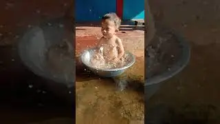 cute boy taking bath by himself . /short  n funny😅😅