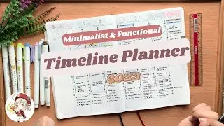 Rainbow Bullet Journal Timeline Spread | slow & relaxing | beginner friendly