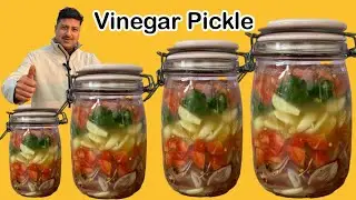 Mix Vegetables Vinegar Pickle | Sirke wala achar recipe | Mix pickles recipe