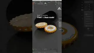 Bottle Cap Modeling tutorial in blender.