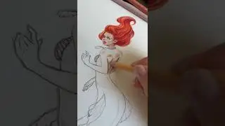 Какую принцессу нарисовать следующей? 🧜🏻&zwj;♀️ #drawing #prismacolor #ariel #mermaid