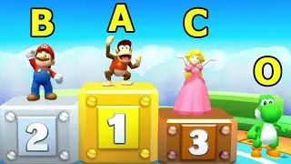 Mario Party Star Rush  MiniGames - Diddy Kong vs Yoshi vs Mario vs Peach (Master Cpu)