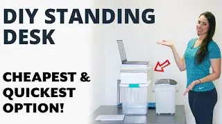 My Simple DIY Standing Desk Set-up To Reduce Pain (No building tools required!)