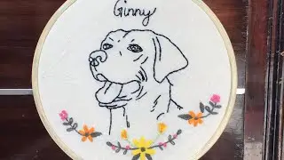 Dog Embroidery #diy #asmr #frenchknot #giftideas #roomdecor #customisedgifts #art #dogembroidery