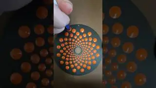 # 794 Sacred Geometry in Orange with Off Center top dots