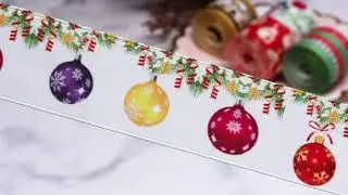 Grosgrain printed ribbon for Christmas decoration!