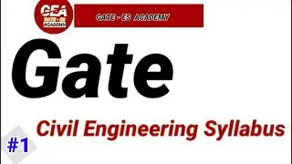 Gate Civil Engineering Syllabus #GATE-ES ACADEMY