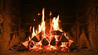 🔥 Fall Asleep to Calm Red Fireplace 🔥 2 Hours Cozy Sleep Sounds
