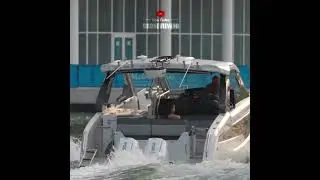 Captain going full speed on a no wake zone #shorts