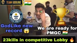 GodLike Dominating BGIS Lobby 🇮🇳New Record Breaking match with 23kills 🔥