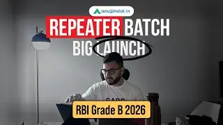 Repeater Live Batch for RBI Grade B 2026 | Learn, Correct & Crack | Anuj Jindal