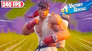 NEW STREETFIGHTER SKINS - Ryu Skin Gameplay / Solo Victory Royale Full Game (Fortnite No Commentary)