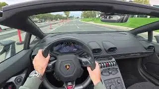 Lamborghini Huracan Spyder POV Drive | Chill Drive Home From 405 Freeway
