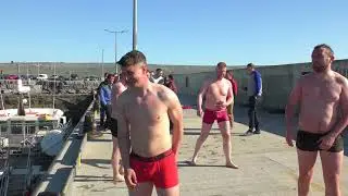 Doolin Pier Stag Party jumping into the water, May 5th 2018