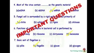 MOCK TEST SERIES 1 - ICAR JRF/SRF/NET/CSIR/IBPS (Plant pathology)