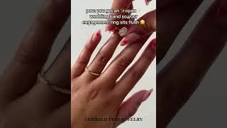 Custom Engagement Ring with Open Style Wedding Band | Wedding Band Designs #engagementring