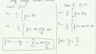 Half Range Fourier Expansion