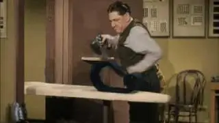 The Three Stooges: Shemp VS an Ironing board. IN COLOR