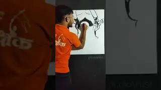 Hanumanji reverse painting 🙏#lokartist #reversepainting #shorts #viral #art