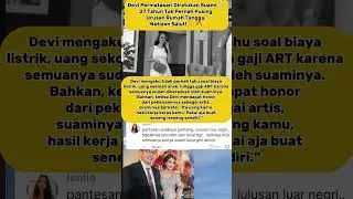 Devi Permatasari Dir4tukan Su4mi 💍 27 Tahun Tak Pern4h Pusing Urusan Rum4h Tangg4, Netizen Salut! 👏🔥