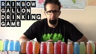 Retro Drinking Challenge: 20 Bottles of Hugs in 5 Minutes? (1.25 Gallons) | FreakEating