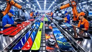 Inside A HUGE Ski And Snowboard Factory.