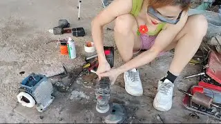 Full 60-day videos: Genius girl repairs tools and machinery for poor rural people.