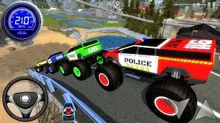 Juegos De Carros - Police Monster Trucks Impossible Driver #2 - Car Extreme Racing Android Gameplay