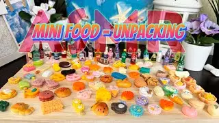 Unpacking Mini Food | ASMR Opening Different Mini Food and Drinks for Dolls | Unboxing Surprise Bags