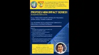 Professional Development High Impact  Series 1