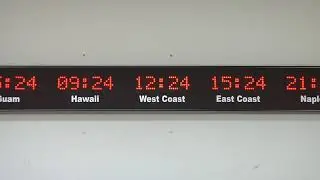 BRG Precision Product's 561QR - 7 Zone Alphanumeric Time Zone Clock Display
