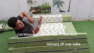green floral colour folding sofabed 3 seater cover washable 9999 dr foam call Whatsappp 9833877482