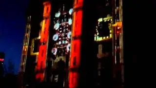 Liver Buildings Liverpool 100 year celebration light show