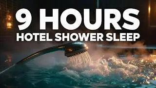 9 Hours of Hotel Shower Sounds for Sleep - Running Water White Noise - Block Distractions (4K)