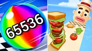 Ball Run Infinity vs REVERSE vs Sandwich Runner | High Score vs Fun Runner Gameplay