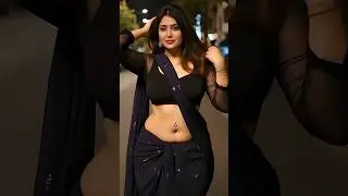 🌙 Midnight Black Saree Look | Bold & Elegant Styling 2025 ✨ #shorts #viral #saree #look