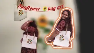  I currently love Sunflower 🌻  that why I paint it on my bag ..