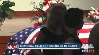 Memorial for crime scene investigator killed at crash