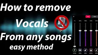 How to remove vocals from any song |remove  voice from song