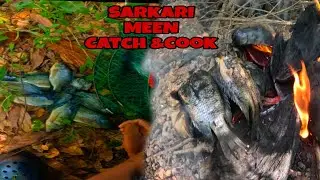  SARKARI MEEN || Tilapia Fishing Day | Catch, Clean & Cook on Coconut Shell Fire