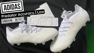adidas Predator Accuracy Low white unboxing + on feet | Der Pogba Schuh komplett in wei&szlig; ⚪️