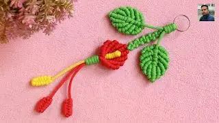 Macrame Keychain Tutorial for BEGINNERS! | DIY Macrame keychain Handmade #10