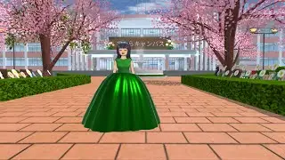 Mio Aida New Princess Ball Gown 💃🏻 💚 Sakura School Simulator | Easy Tutorial | Beautiful Ball Gown 