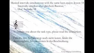 Musical intervals simultaneous with the same bass, major, lesson 18 | Ear training | Geh&ouml;rbildung