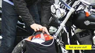 How to mount DEEMEED Security Helmet Bag?
