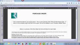 3400 06 Purchase Order Report Styles Setup