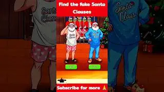 Find the fake Santa Clauses | Nightmare puzzles | Puzzle games #gaming #puzzle