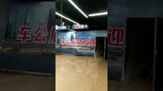Flooding on Shenzhen Metro after Typhoon